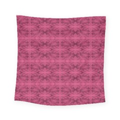 Elegant Pink Floral Geometric Pattern Square Tapestry (small) by dflcprintsclothing