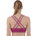 Elegant pink floral geometric pattern Back Weave Sports Bra View2