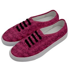 Elegant Pink Floral Geometric Pattern Men s Classic Low Top Sneakers by dflcprintsclothing