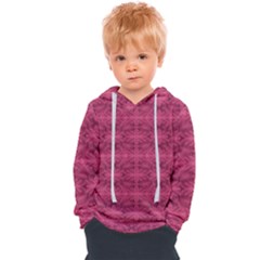 Elegant Pink Floral Geometric Pattern Kids  Overhead Hoodie by dflcprintsclothing