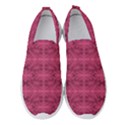 Elegant pink floral geometric pattern Women s Slip On Sneakers View1