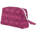 Elegant pink floral geometric pattern Wristlet Pouch Bag (Large) View2