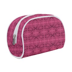 Elegant Pink Floral Geometric Pattern Make Up Case (small)