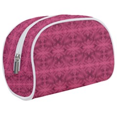 Elegant Pink Floral Geometric Pattern Make Up Case (medium) by dflcprintsclothing