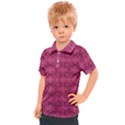 Elegant pink floral geometric pattern Kids  Polo Tee View1