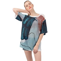 Abstract T- Shirt Abstract 35 Oversized Chiffon Top by maxcute