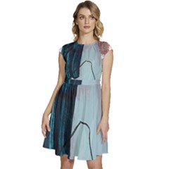 Abstract T- Shirt Abstract 35 Cap Sleeve High Waist Dress