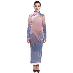 Abstract T- Shirt Abstract 40 Turtleneck Maxi Dress by maxcute