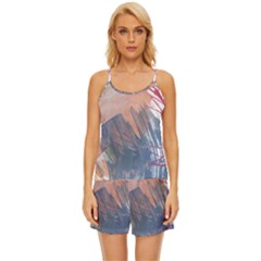 Abstract T- Shirt Abstract 40 Satin Pajama Short Set by maxcute