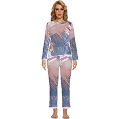 Abstract T- Shirt Abstract 40 Womens  Long Sleeve Lightweight Pajamas Set