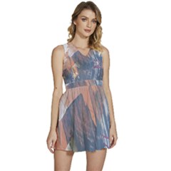 Abstract T- Shirt Abstract 40 Sleeveless High Waist Mini Dress