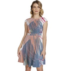 Abstract T- Shirt Abstract 40 Cap Sleeve High Waist Dress by maxcute