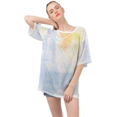 Abstract T- Shirt Abstract 43 Oversized Chiffon Top by maxcute