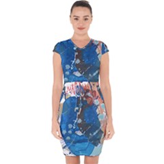 Abstract T- Shirt Abstract 6 Capsleeve Drawstring Dress  by maxcute