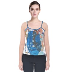 Abstract T- Shirt Abstract 6 Velvet Spaghetti Strap Top by maxcute