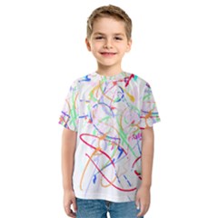 Abstract T- Shirt Abstract Art T- Shirt Kids  Sport Mesh Tee