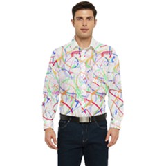 Abstract T- Shirt Abstract Art T- Shirt Men s Long Sleeve Pocket Shirt  by maxcute