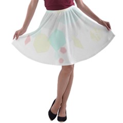 Abstract T- Shirt Abstract Cactus T- Shirt A-line Skater Skirt by maxcute