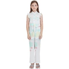 Abstract T- Shirt Abstract Cactus T- Shirt Kids  Sleeveless Ruffle Edge Band Collar Chiffon One Piece