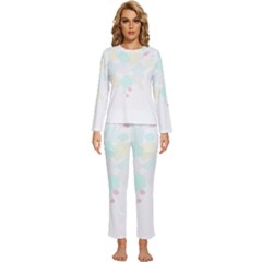 Abstract T- Shirt Abstract Cactus T- Shirt Womens  Long Sleeve Lightweight Pajamas Set