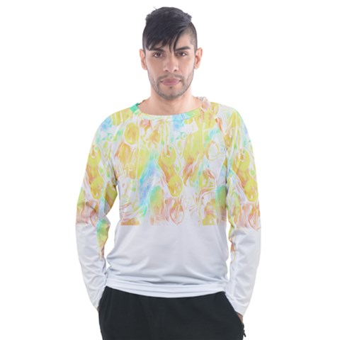 Abstract T- Shirt Abstract Colored Background T- Shirt Men s Long Sleeve Raglan Tee by maxcute