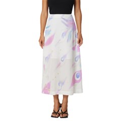 Abstract T- Shirt Abstract Colourful Aesthetic Beautiful Dream Love Romantic Dark Design Vintage But Classic Midi Chiffon Skirt