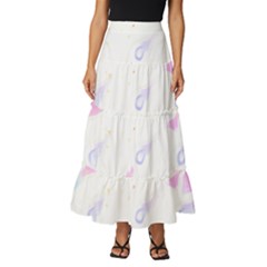 Abstract T- Shirt Abstract Colourful Aesthetic Beautiful Dream Love Romantic Dark Design Vintage But Tiered Ruffle Maxi Skirt