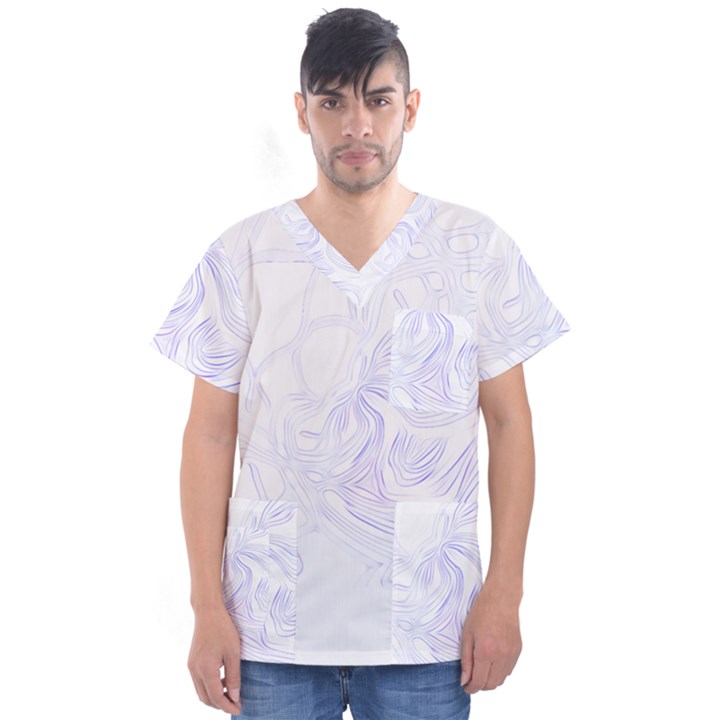 Abstract T- Shirt Abstract Colourful Aesthetic Beautiful Dream Love Romantic Gothic Dark Design Vint Men s V-Neck Scrub Top