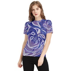 Abstract T- Shirt Abstract Colourful Aesthetic Beautiful Dream Love Romantic Retro Dark Design Vinta Women s Short Sleeve Rash Guard by maxcute