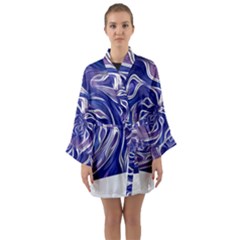 Abstract T- Shirt Abstract Colourful Aesthetic Beautiful Dream Love Romantic Retro Dark Design Vinta Long Sleeve Satin Kimono by maxcute