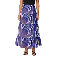 Abstract T- Shirt Abstract Colourful Aesthetic Beautiful Dream Love Romantic Retro Dark Design Vinta Tiered Ruffle Maxi Skirt