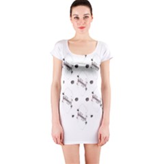 Abstract T- Shirt Abstract Watercolor Design N  4 T- Shirt Short Sleeve Bodycon Dress by maxcute