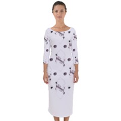 Abstract T- Shirt Abstract Watercolor Design N  4 T- Shirt Quarter Sleeve Midi Bodycon Dress by maxcute