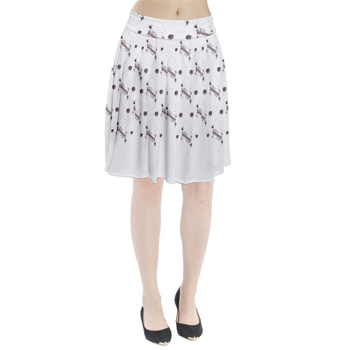 Abstract T- Shirt Abstract Watercolor Design N  4 T- Shirt Pleated Skirt