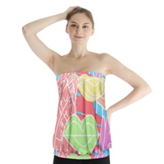 Abstract T- Shirt Aksara T- Shirt Strapless Top