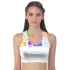 Abstract T- Shirt Blockage T- Shirt Sports Bra by maxcute