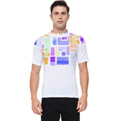 Abstract T- Shirt Blockage T- Shirt Men s Short Sleeve Rash Guard by maxcute