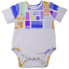 Abstract T- Shirt Blockage T- Shirt Baby Short Sleeve Bodysuit by maxcute