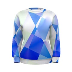 Abstract T- Shirt Blue Abstract Chess Cell Pattern Minimalism T- Shirt Women s Sweatshirt by maxcute