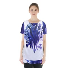 Abstract T- Shirt Blumer T- Shirt Skirt Hem Sports Top by maxcute