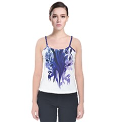 Abstract T- Shirt Blumer T- Shirt Velvet Spaghetti Strap Top by maxcute