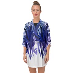 Abstract T- Shirt Blumer T- Shirt Half Sleeve Chiffon Kimono by maxcute