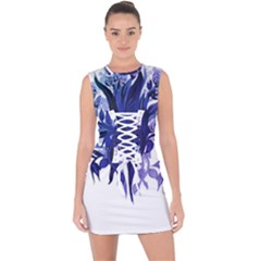 Abstract T- Shirt Blumer T- Shirt Lace Up Front Bodycon Dress by maxcute