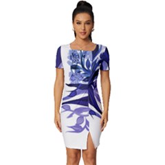 Abstract T- Shirt Blumer T- Shirt Fitted Knot Split End Bodycon Dress