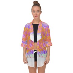 Abstract T- Shirt Circle Beauty In Abstract T- Shirt Open Front Chiffon Kimono by maxcute