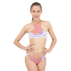 Abstract T- Shirt Circle Beauty In Abstract T- Shirt High Neck Bikini Set by maxcute