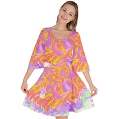 Abstract T- Shirt Circle Beauty In Abstract T- Shirt Velour Kimono Dress by maxcute