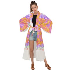 Abstract T- Shirt Circle Beauty In Abstract T- Shirt Maxi Kimono by maxcute