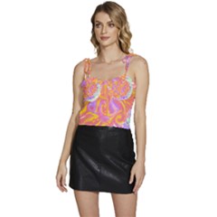 Abstract T- Shirt Circle Beauty In Abstract T- Shirt Flowy Camisole Tie Up Top