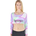 Abstract T- Shirt Cool Abstract Pattern Design 2 Long Sleeve Crop Top View1